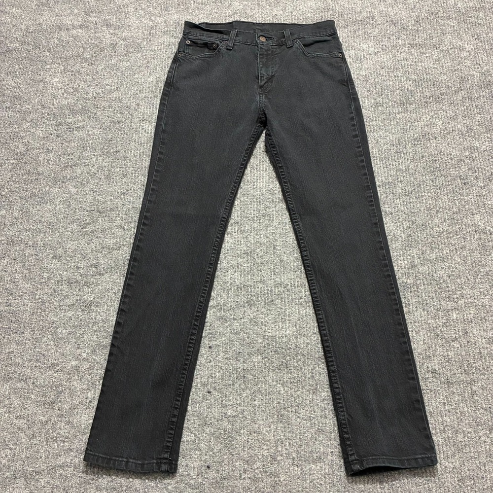 Levi's 511 Mens Straight Jeans Size 30x30 Black Denim Slim Fit Stretch Low Rise‎